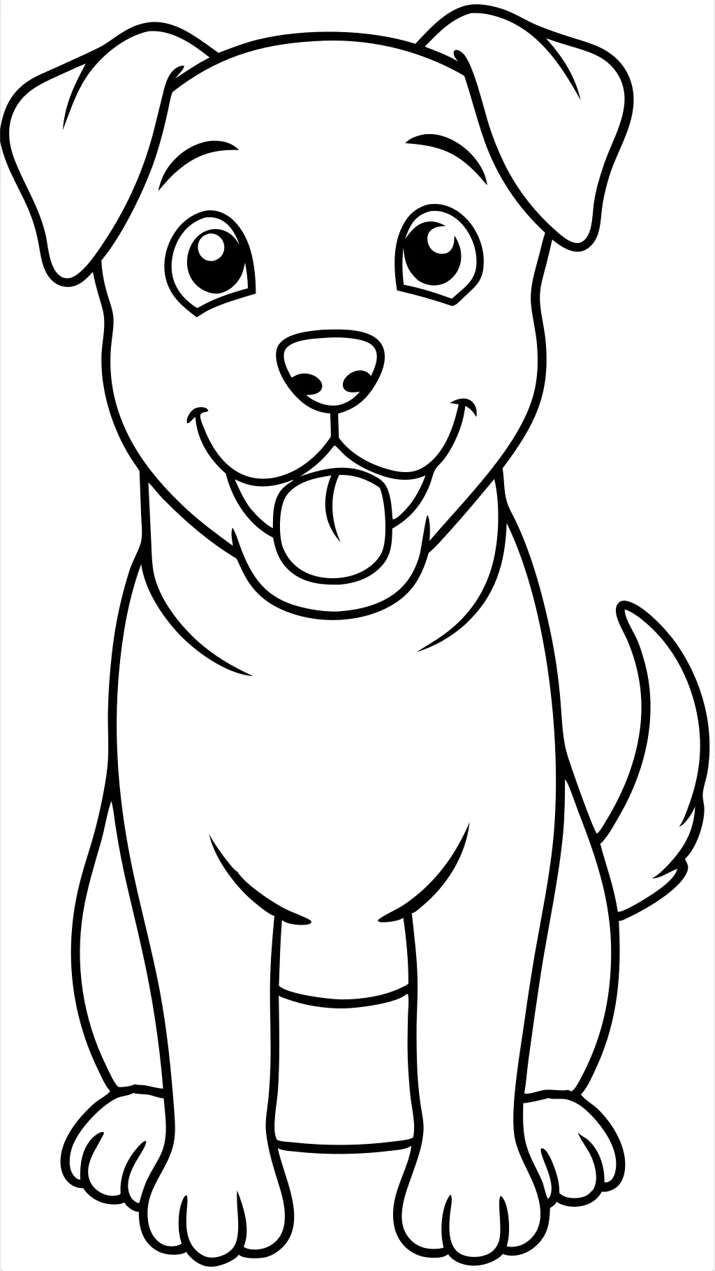 coloriages de chien mignon